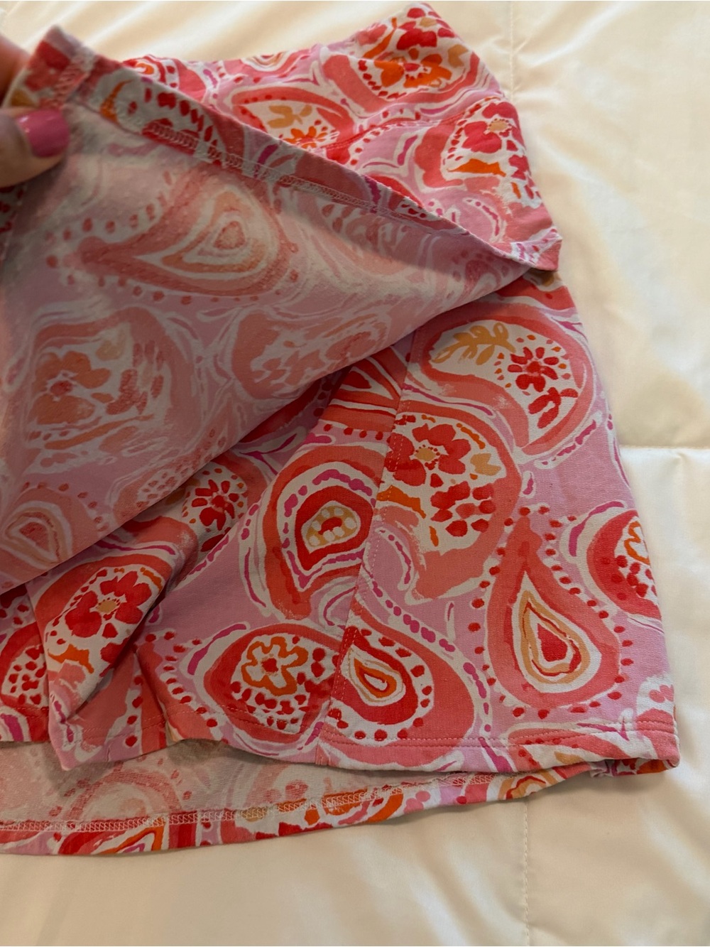 IBKUL Pink Red Orange Paisley Print Golf Skort ⛳️ - Picture 2 of 8